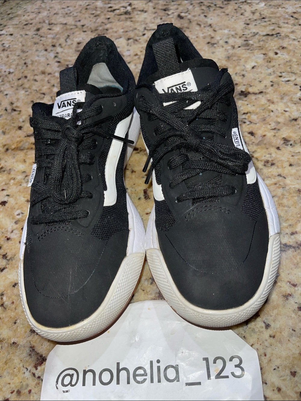 Vans UltraRange Black and White Low-Top Sneakers